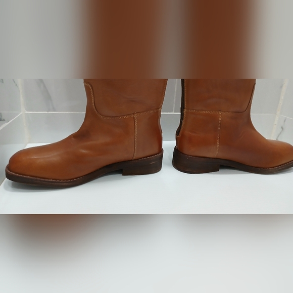 Free People Womens Everly Equestrian Leather Boots Size 7 Tan NWOT - Picture 12 of 16